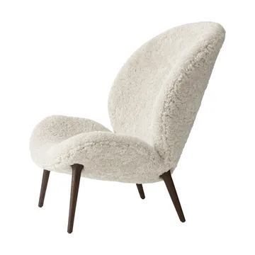 Vipp469 Lodge loungefåtölj low back - Curly 09 off white-dark oak - Vipp