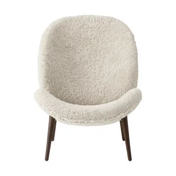 Vipp469 Lodge loungefåtölj low back - Curly 09 off white-dark oak - Vipp