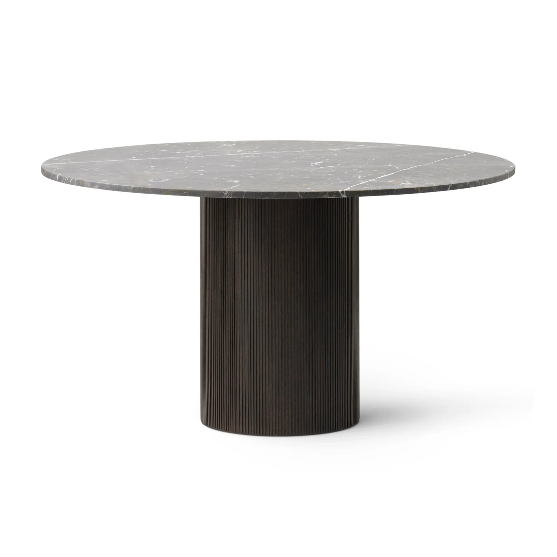 Vipp494 Cabin matbord Ø130 cm, Grey marble-dark oak Vipp