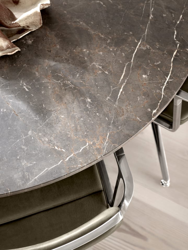 Vipp494 Cabin matbord Ø130 cm - Grey marble-dark oak - Vipp