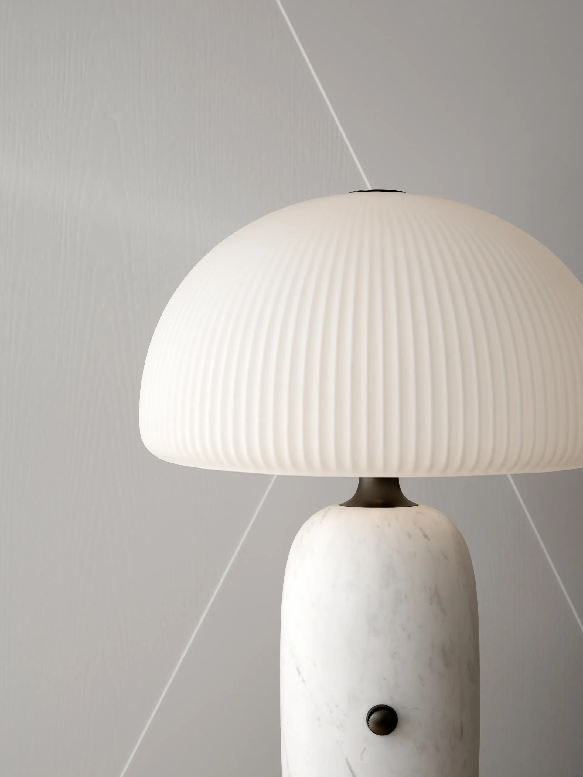 Vipp592 Sculpture bordslampa 52 cm, White marble Vipp