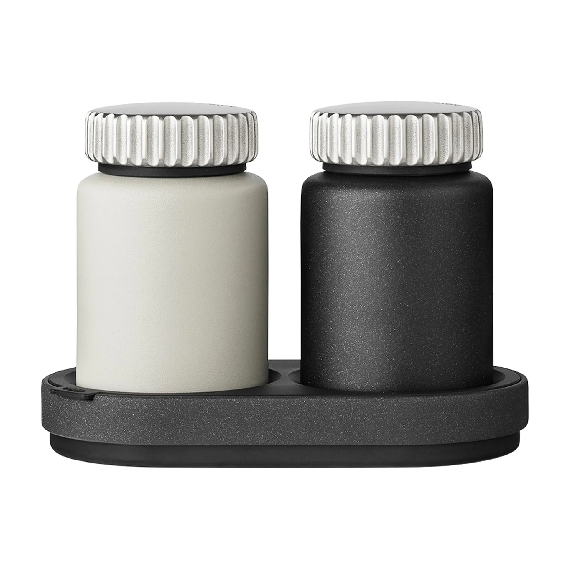 Vipp623 salt- & pepparkvarn set med ställ, Grey-black Vipp