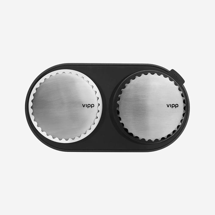 Vipp623 salt- & pepparkvarn set med ställ, Grey-black Vipp