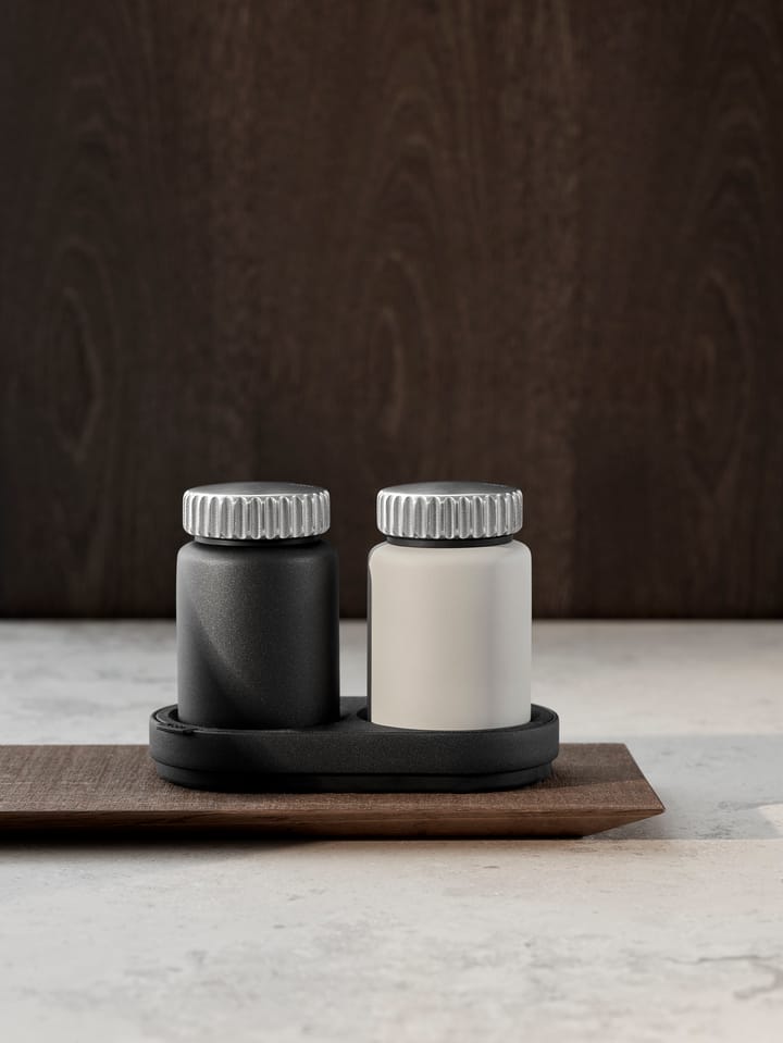 Vipp623 salt- & pepparkvarn set med ställ, Grey-black Vipp