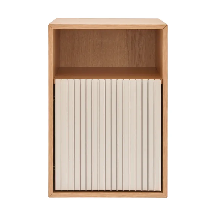 Vipp672 sängbord - Ljus ek-ljus aluminium, vägg, 31,5x48x38 cm - Vipp