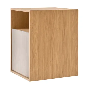 Vipp672 sängbord - Ljus ek-ljus aluminium, vägg, 31,5x48x38 cm - Vipp