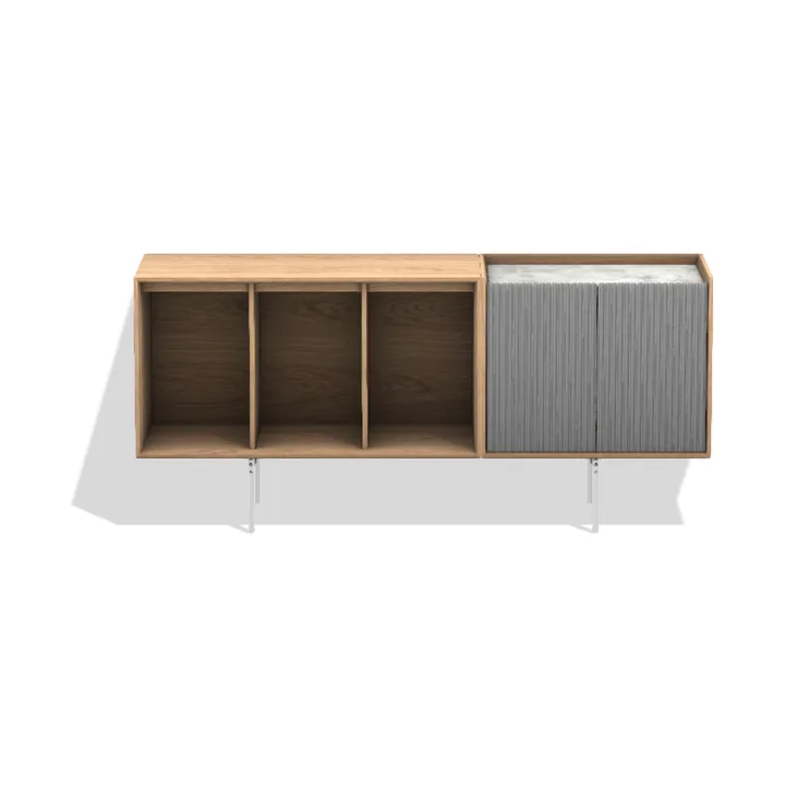 Vipp675 Cabinet - Ljus ek-aluminium-marmor 150x68x38 cm - undefined - Vipp