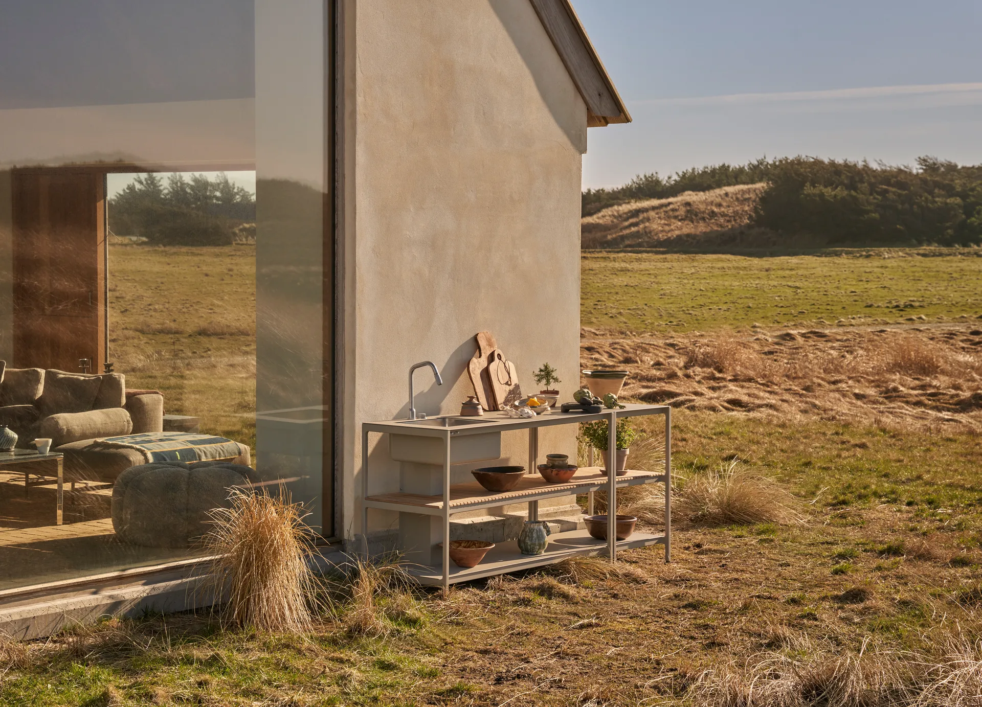 Vipp740 Open-Air köksmodul small, Warm grey, 59x59x93 cm Vipp