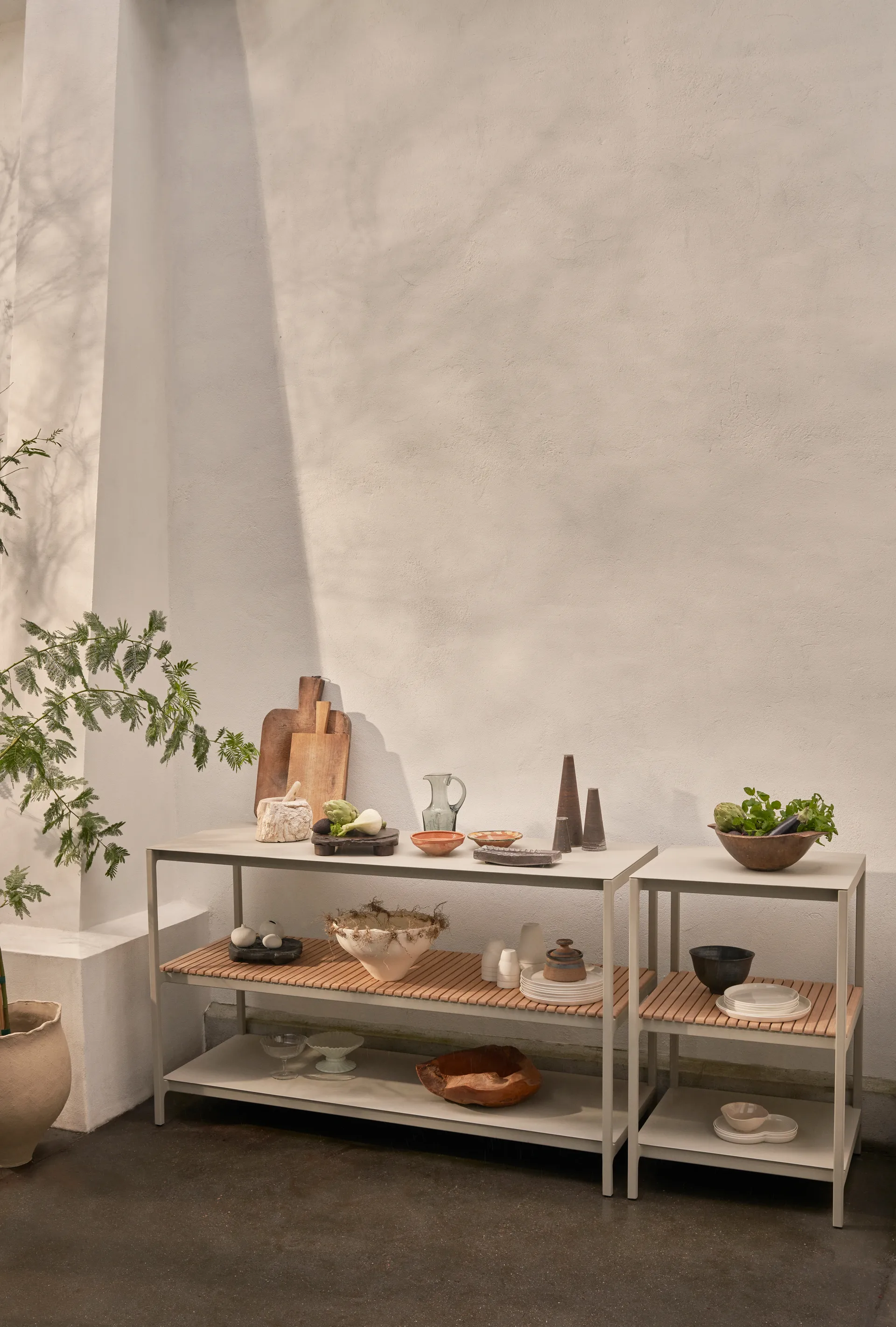 Vipp741 Open-Air köksmodul large, Warm grey, 154x59x93 cm Vipp