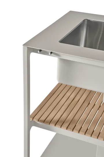 Vipp742 Open-Air köksmodul med diskho - Warm grey, 154x59x93 cm - Vipp