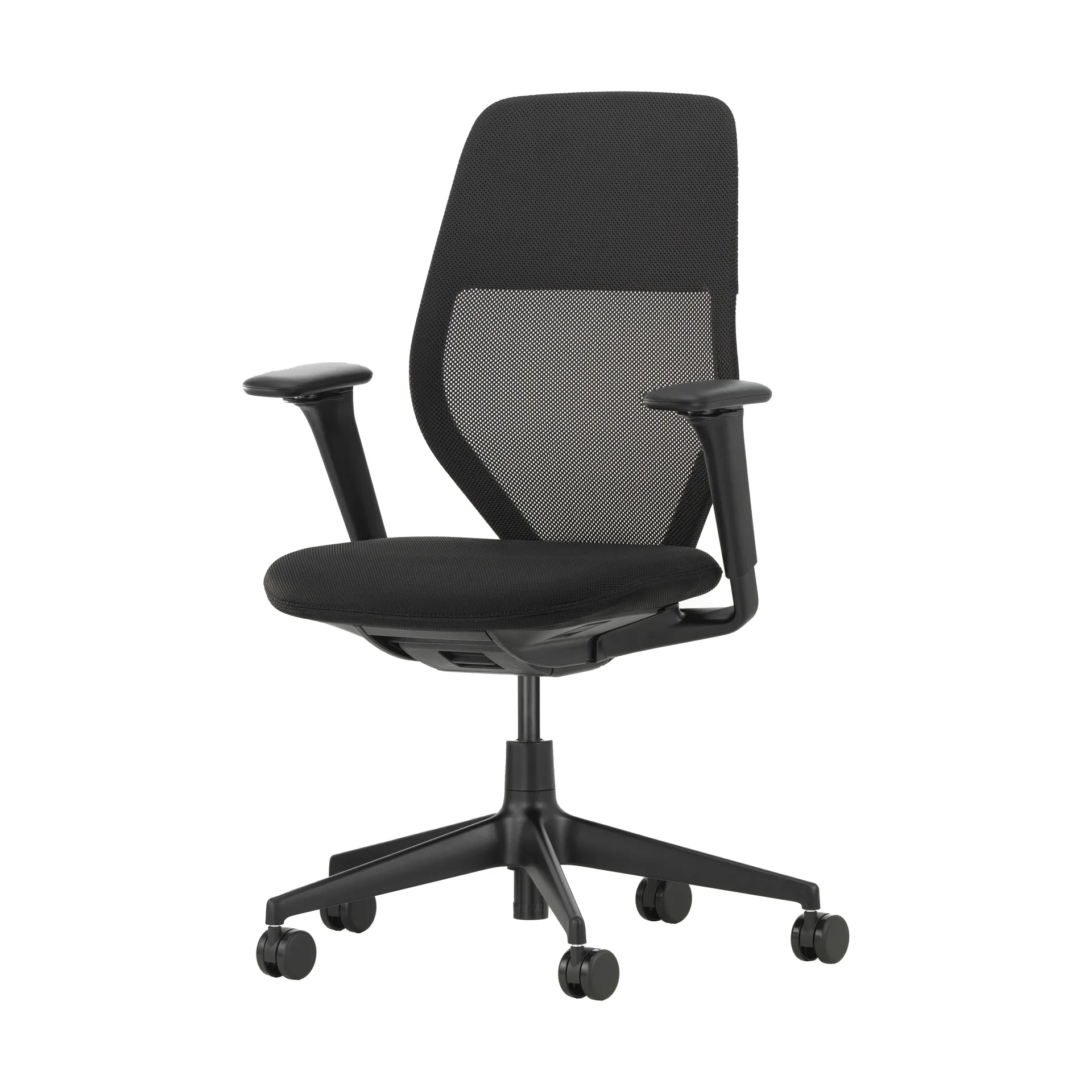 ACX Light kontorsstol justerbara armstöd mjuka hjul broms, Nero-deep black Vitra