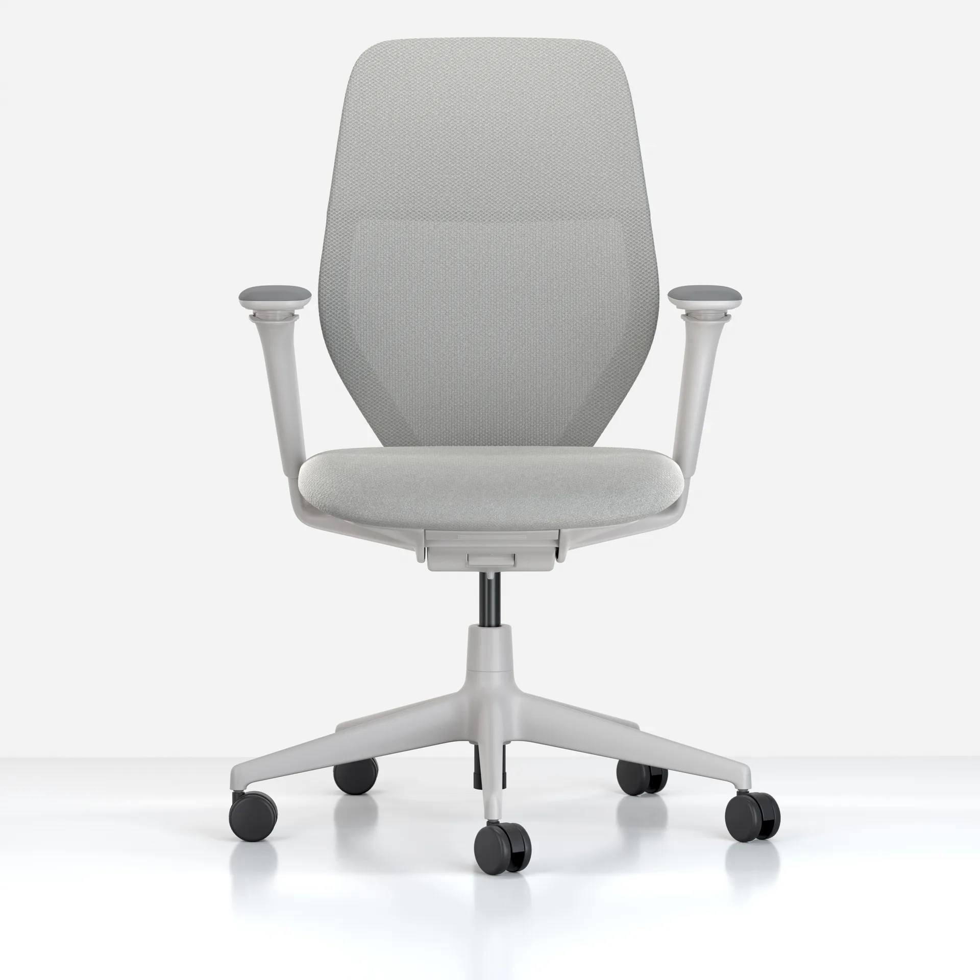 ACX Mesh kontorsstol 3D-armstöd mjuka hjul broms, Stone grey-soft grey Vitra