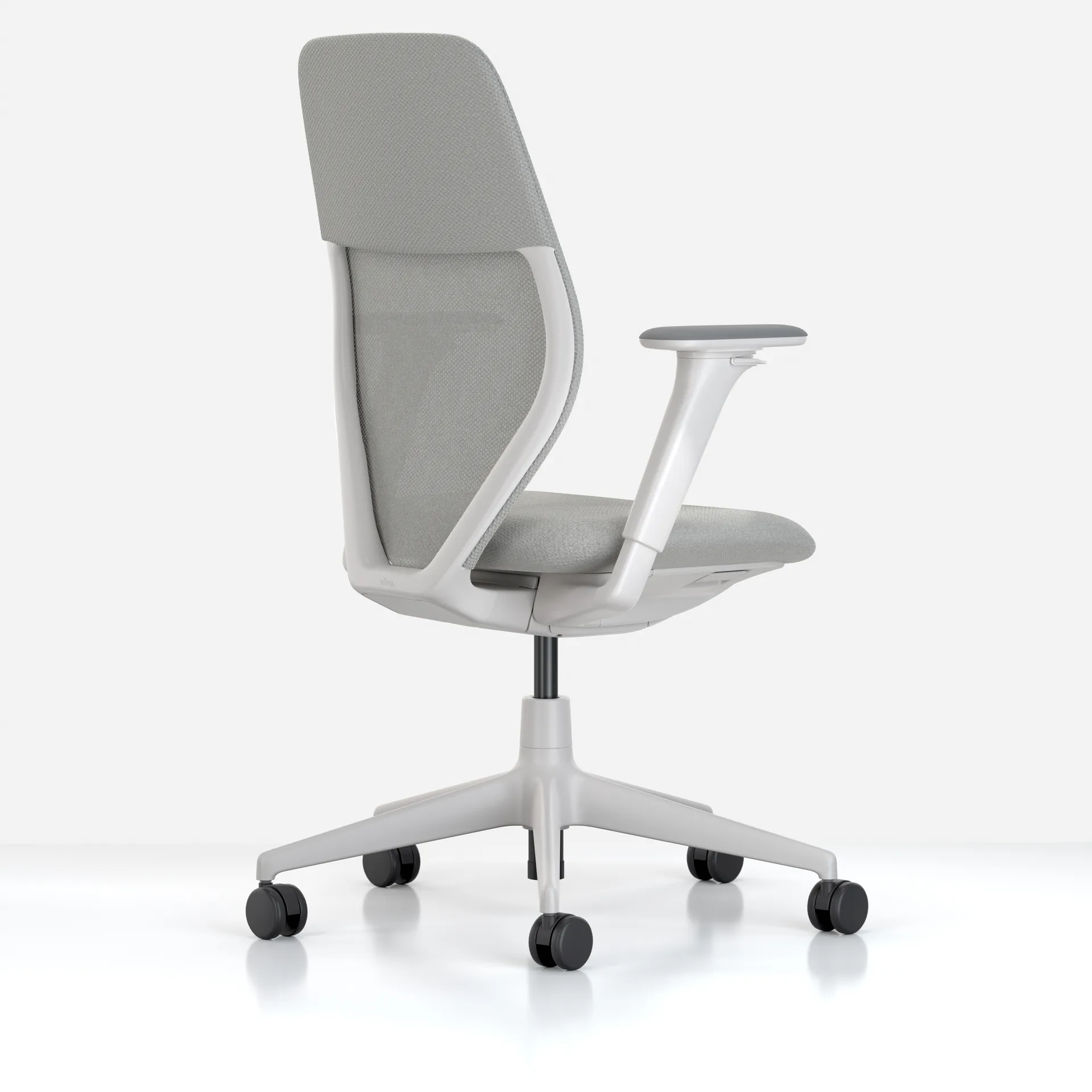 ACX Mesh kontorsstol 3D-armstöd mjuka hjul broms, Stone grey-soft grey Vitra