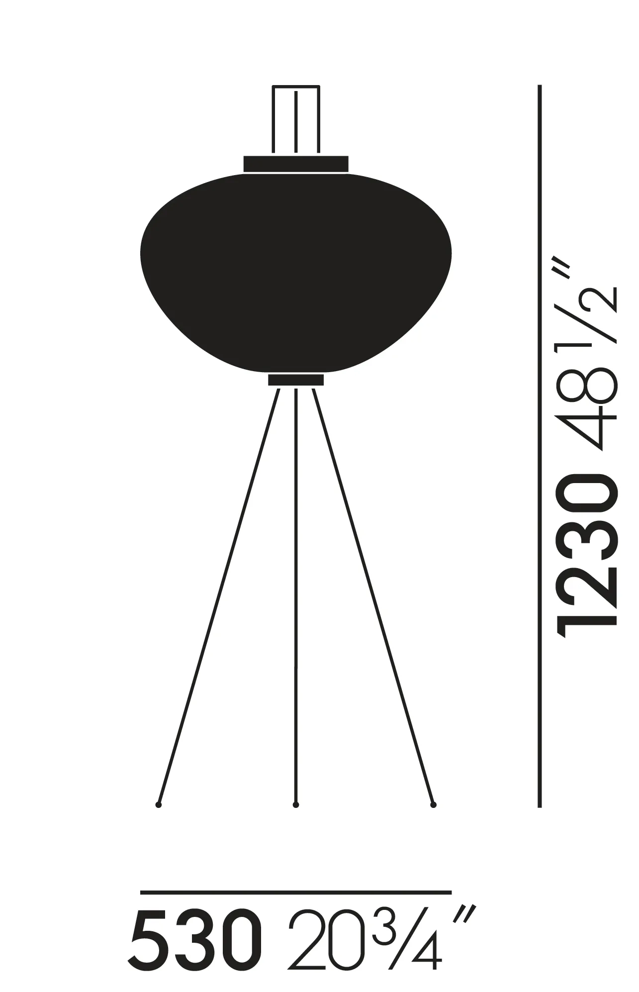 Akari 10A Standard lamp golvlampa, Vit Vitra