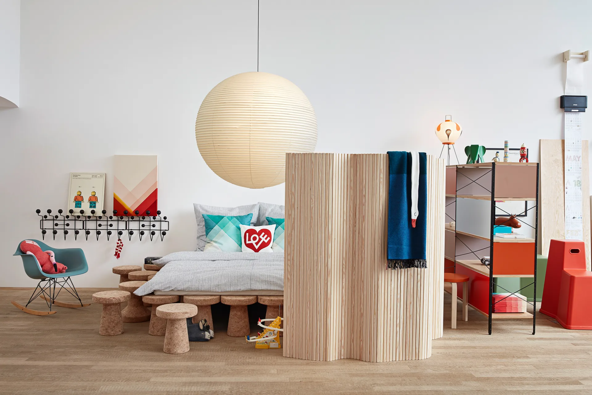 Akari 120A pendel Ø120 cm, Vit Vitra