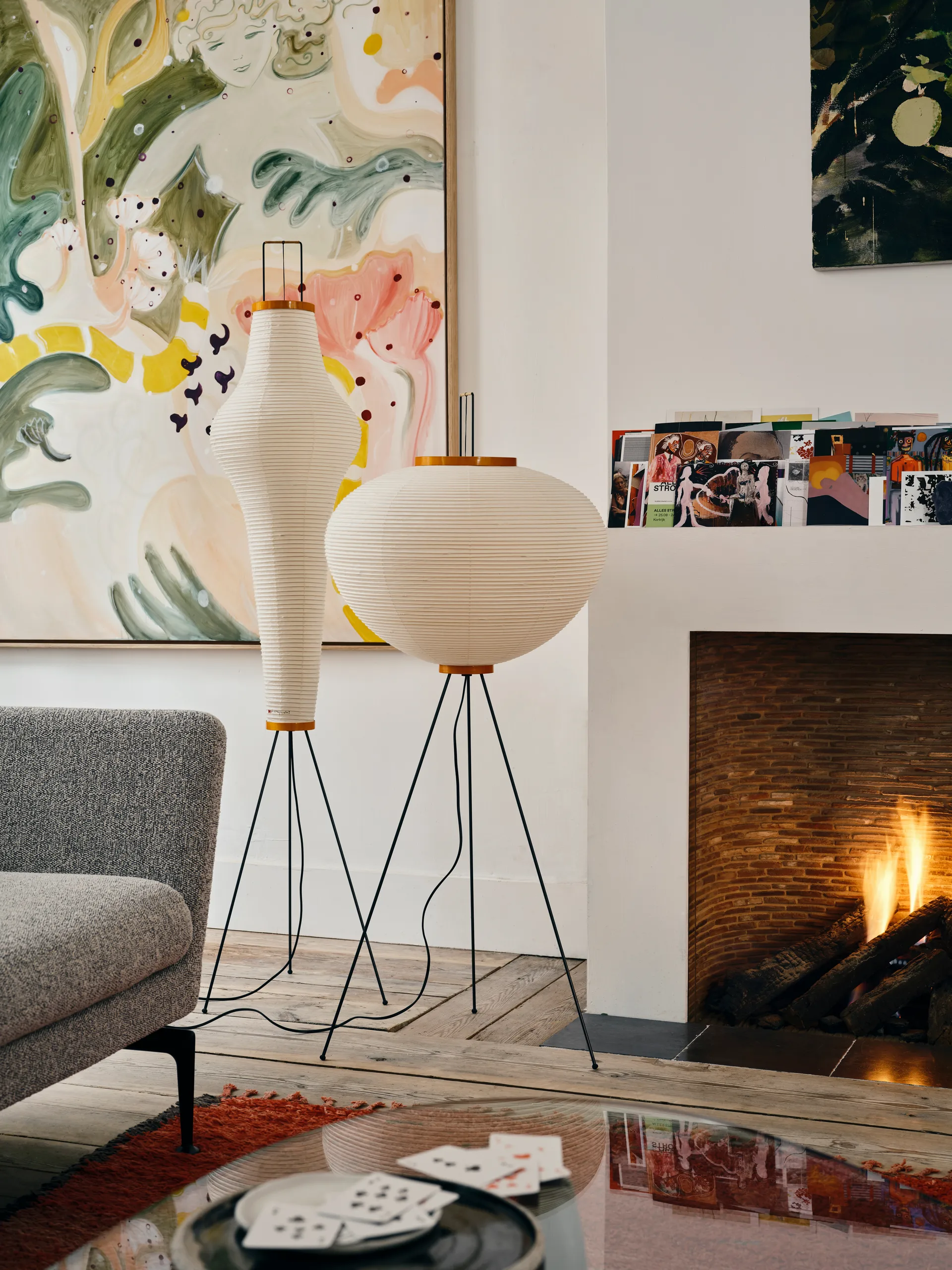 Akari 14A pendel Ø88 cm, Vit Vitra