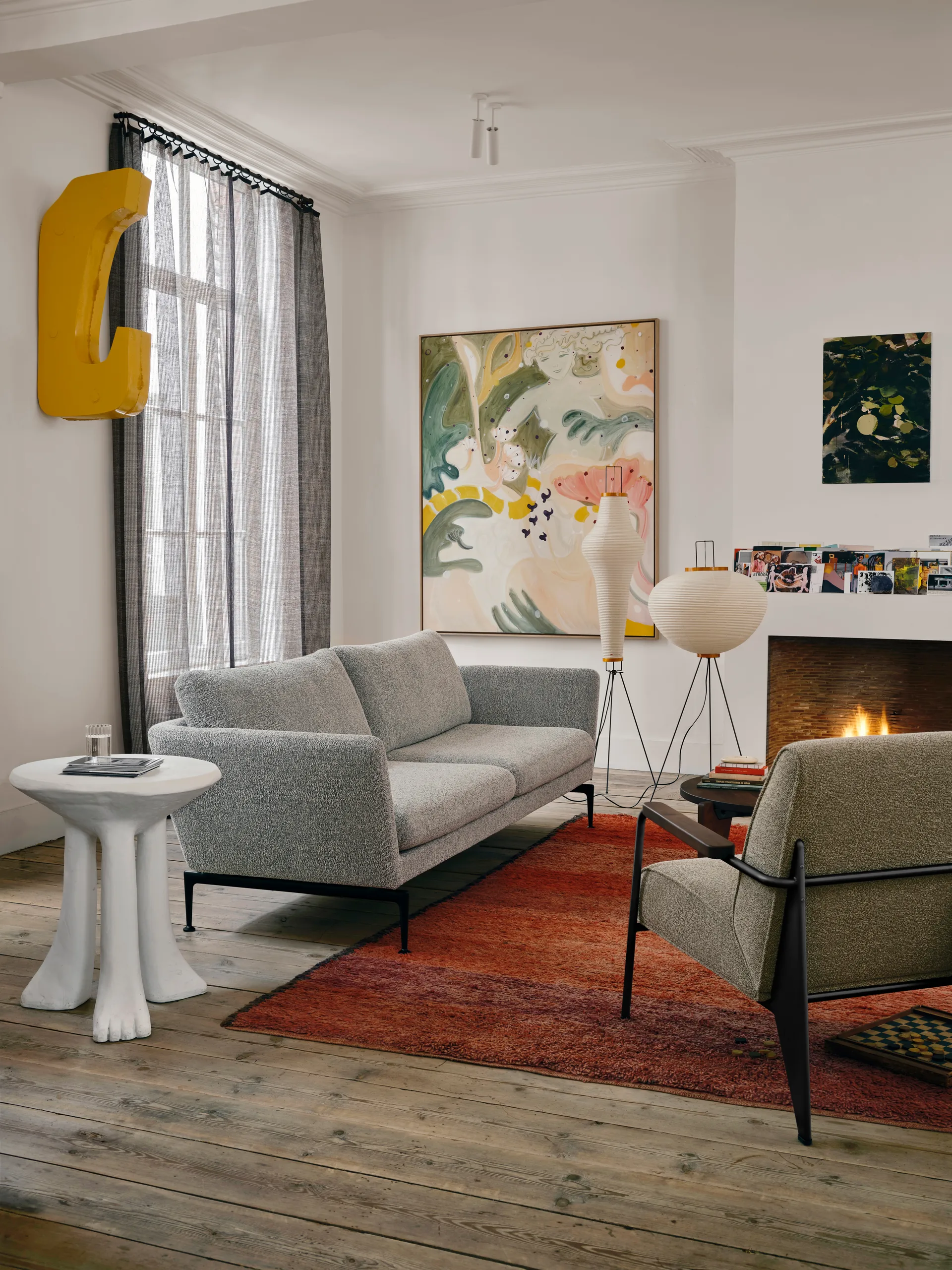 Akari 14A pendel Ø88 cm, Vit Vitra