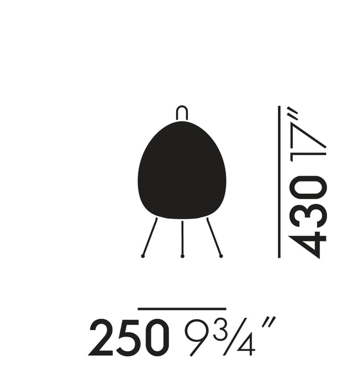 Akari 1A Table lamp bordslampa, Vit Vitra