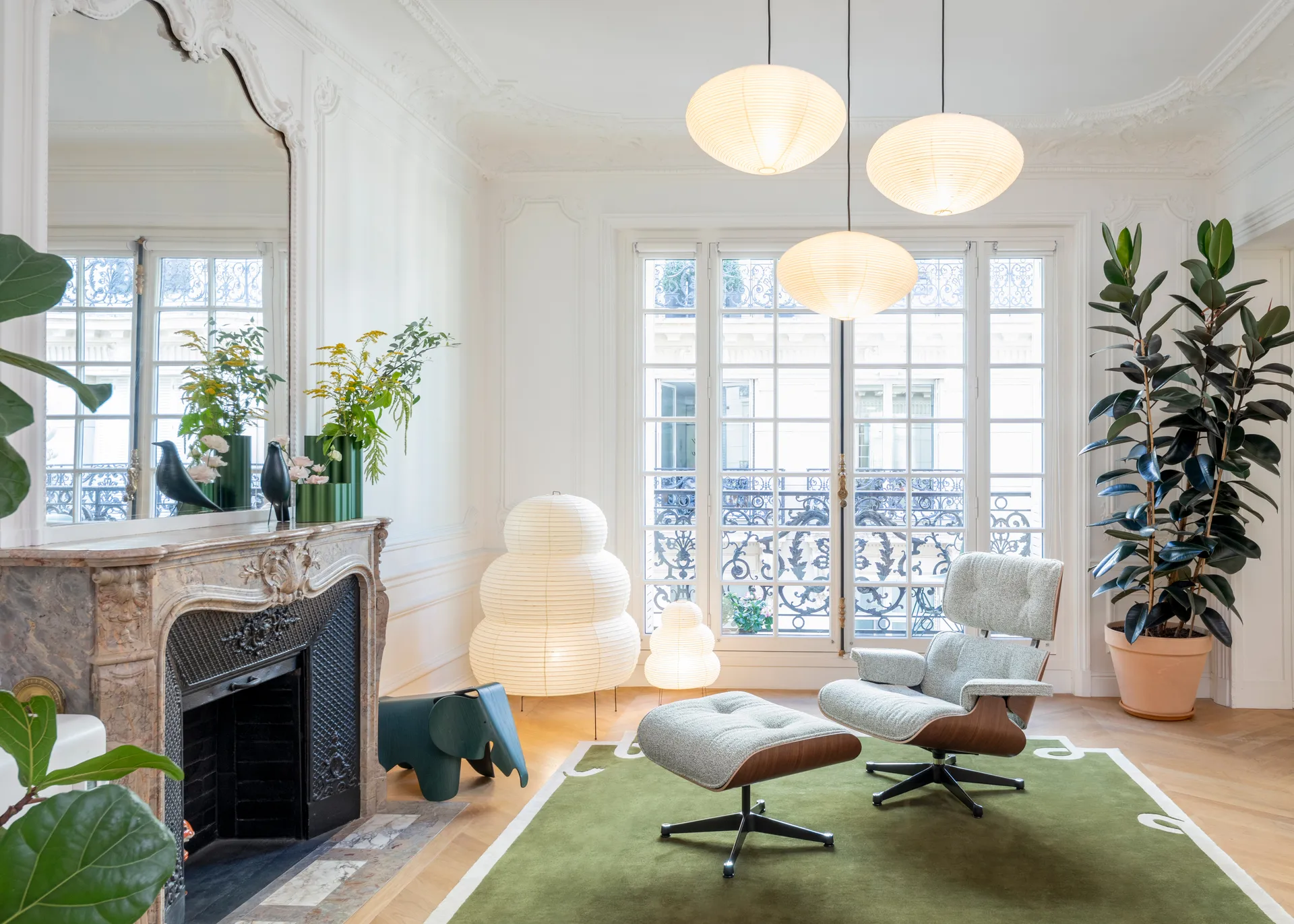 Akari 24N bordslampa 58 cm, Vit Vitra