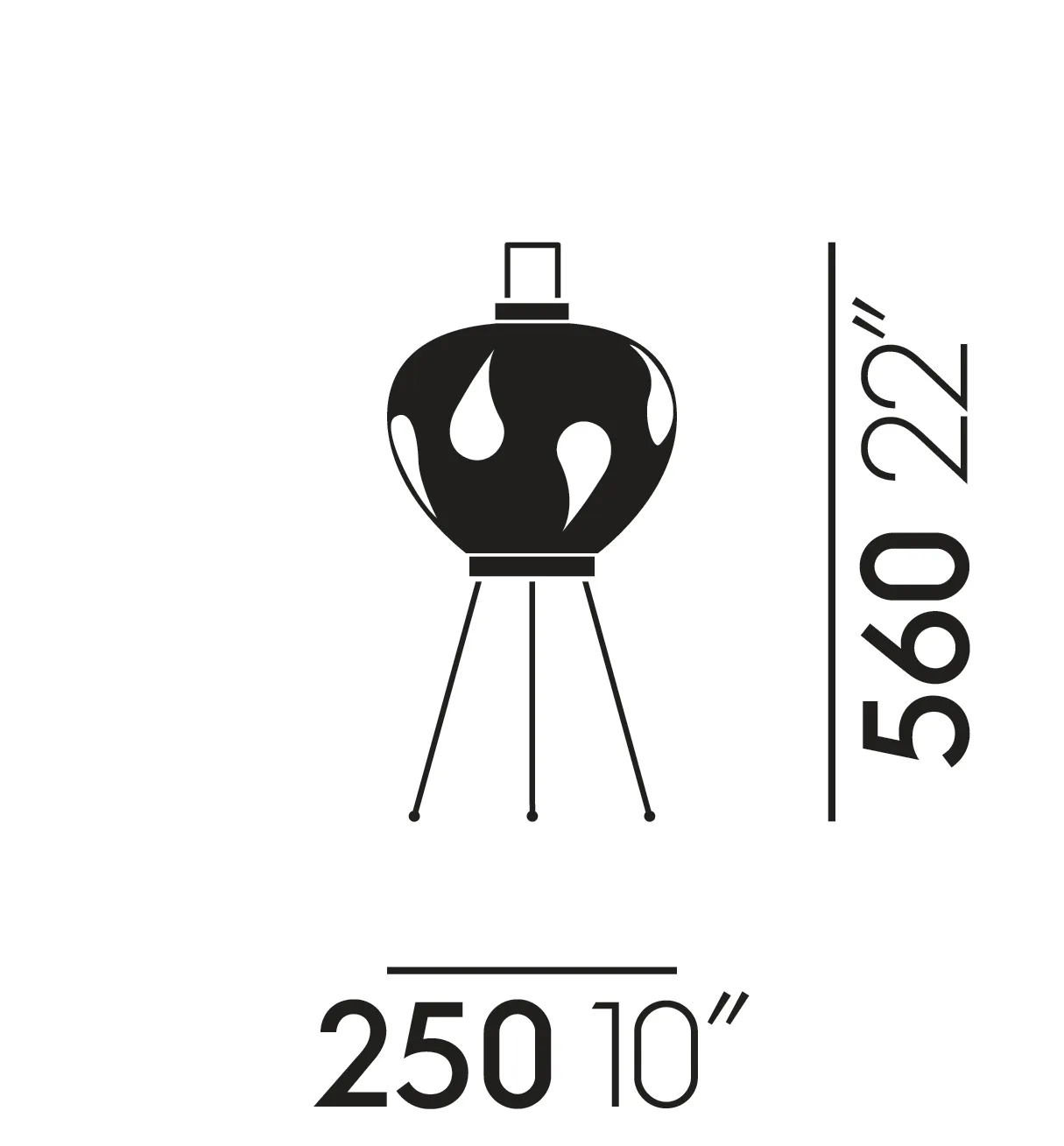 Akari 3AD bordslampa, Vit-Svart-Orange Vitra