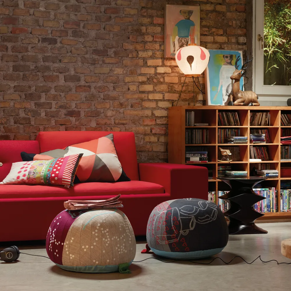 Akari 3AD bordslampa, Vit-Svart-Orange Vitra