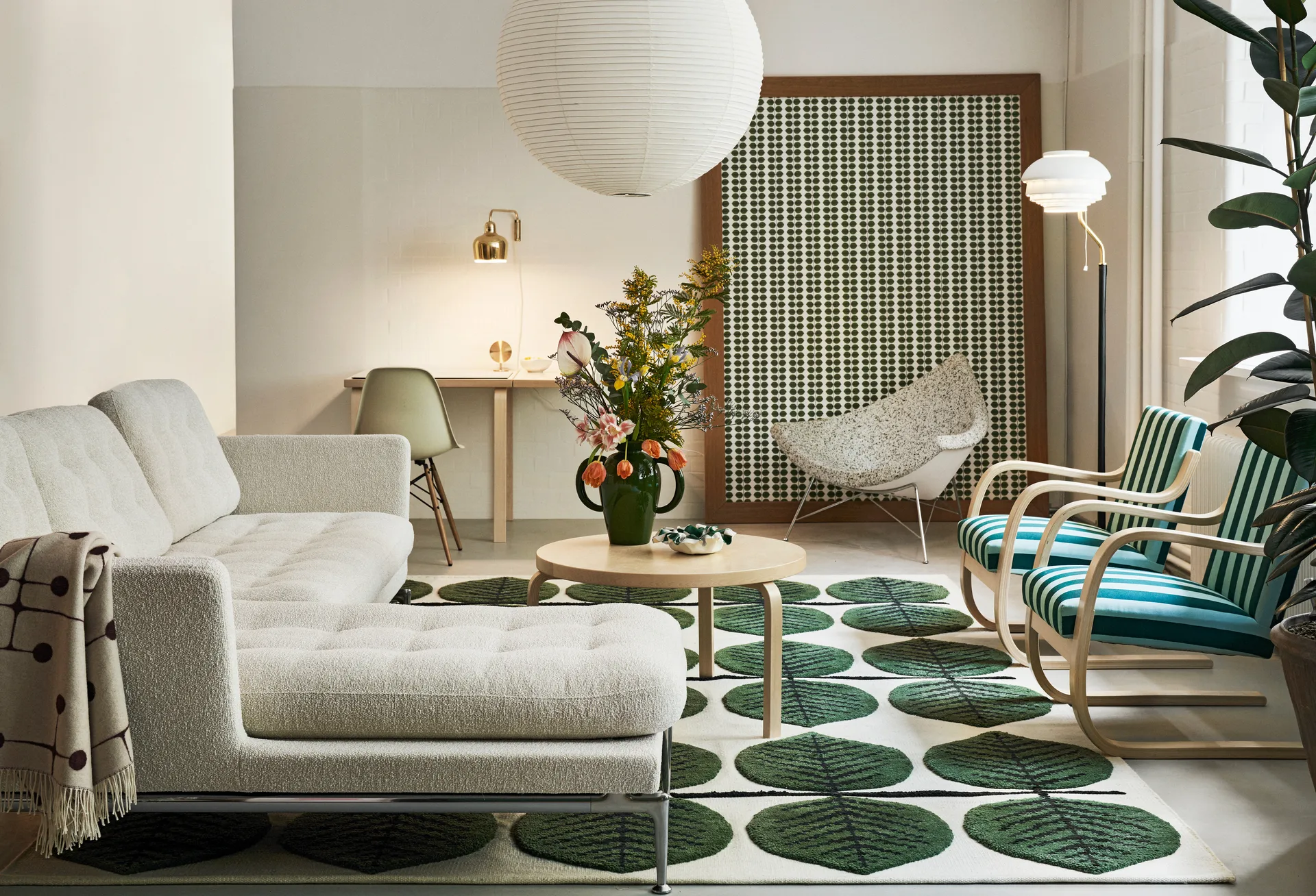 Akari 75A pendel Ø75 cm, Vit Vitra