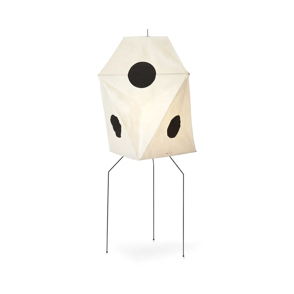 Vitra Akari UF3-Q golvlampa vit/svart, shojipapper | Skandinavisk Design | Golvlampor | Vit