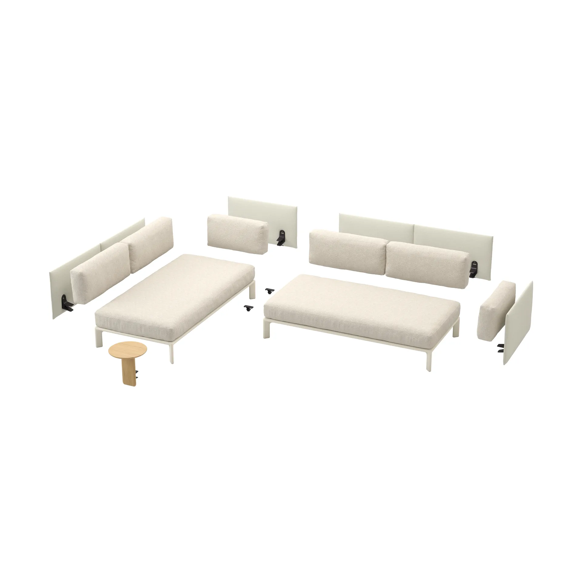 Anagram soft modulsoffa - Nubia 01 Ivory Pearl-chalk,  Vitra