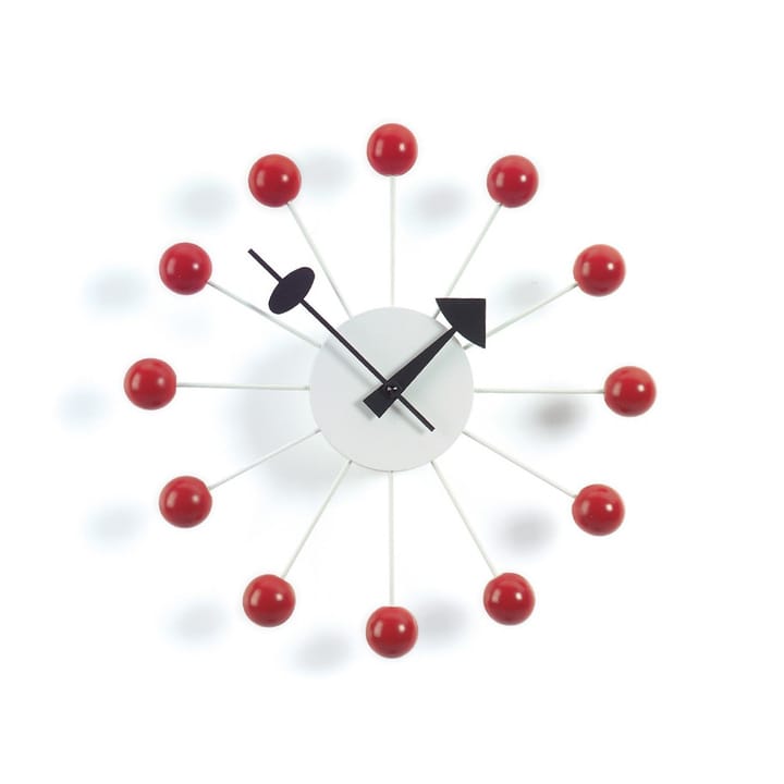 Ball Clock väggklocka - Röd - Vitra