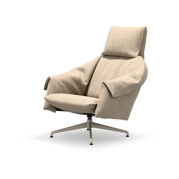 Bascule Highback fåtölj - Iroko cream-aluminium/chalk 4-star base, hög rygg - Vitra