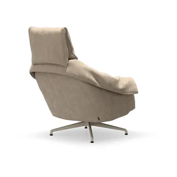 Bascule Highback fåtölj - Iroko cream-aluminium/chalk 4-star base, hög rygg - Vitra