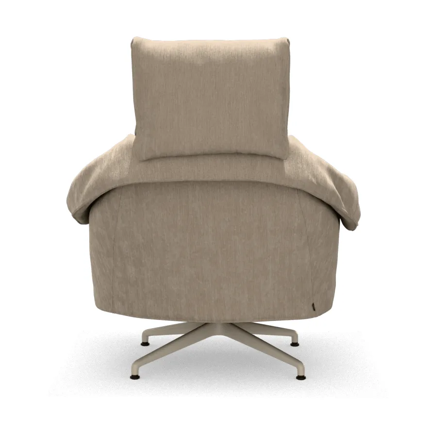 Bascule Highback fåtölj, Iroko cream-aluminium/chalk 4-star base, hög rygg Vitra