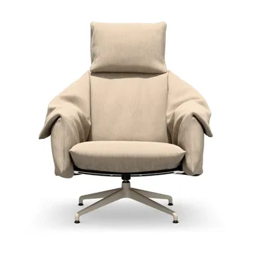 Bascule Highback fåtölj - Iroko cream-aluminium/chalk 4-star base, hög rygg - Vitra