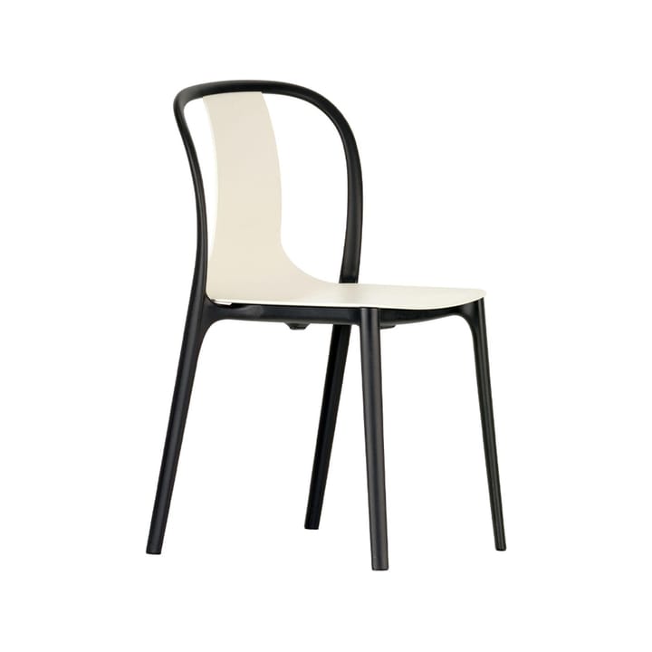 Belleville plastic stol - Cream-Black - Vitra