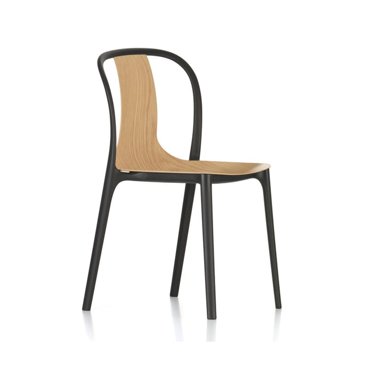 Belleville wood stol - Natural oak-Deep black - Vitra