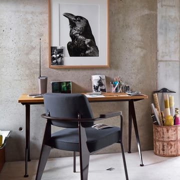 Compas Direction skrivbord - Oiled oak-Deep black - Vitra