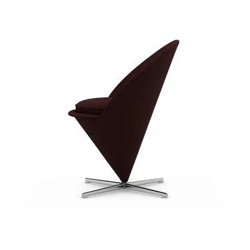 Cone Chair stol - Cento dark red melange-rostfritt stål - Vitra