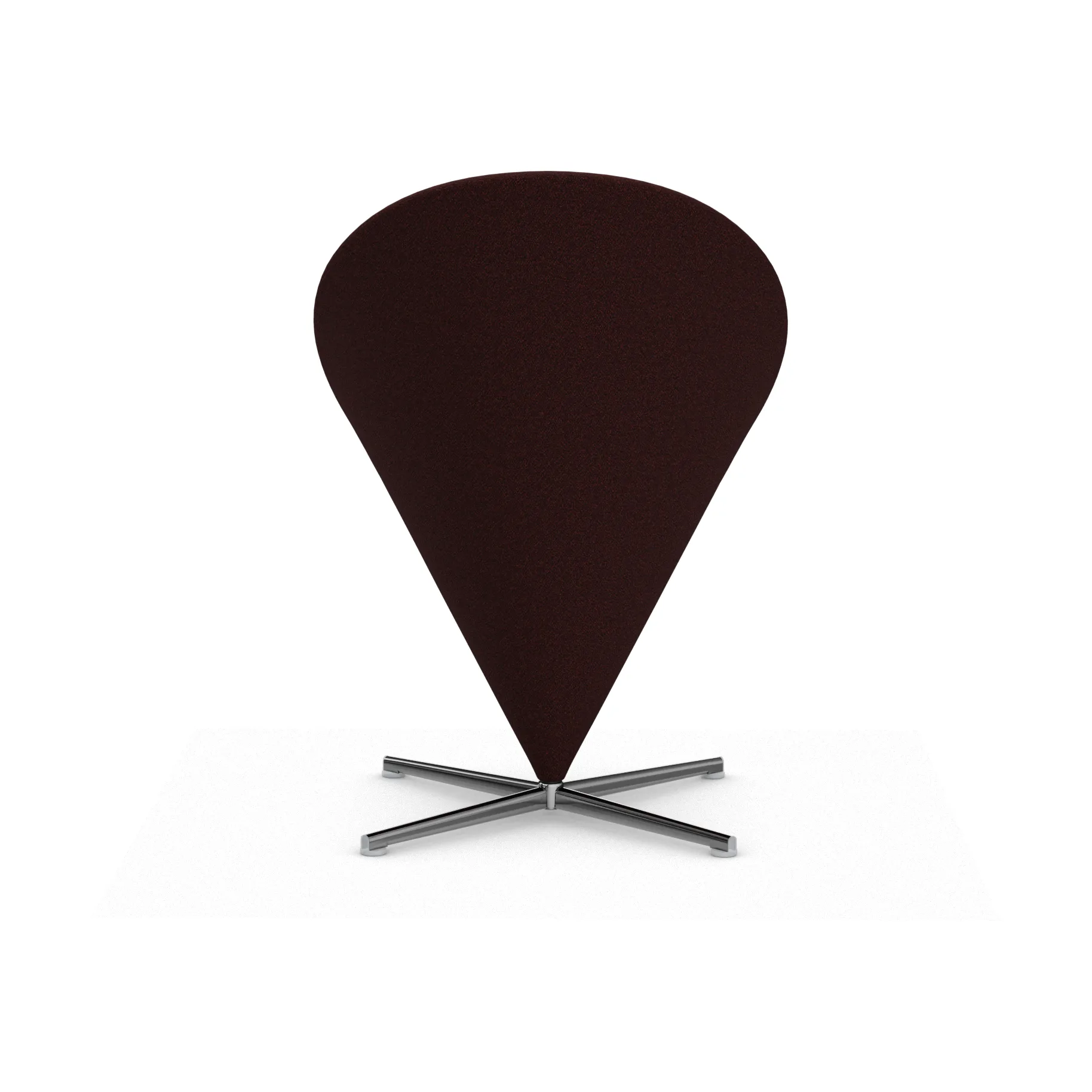 Cone Chair stol, Cento dark red melange-rostfritt stål Vitra
