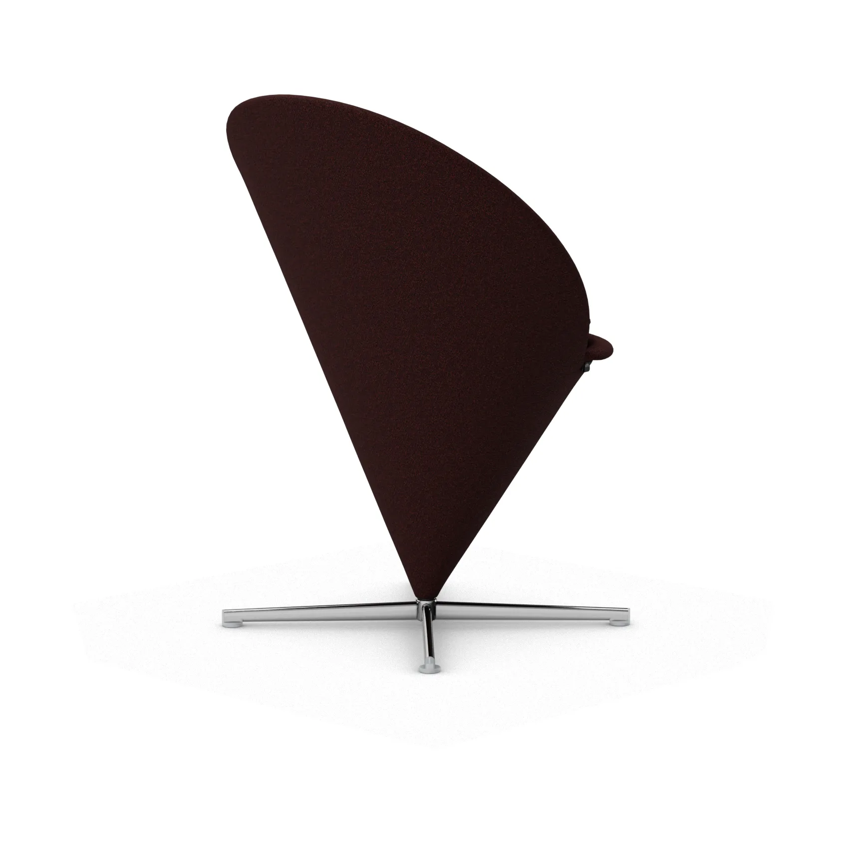 Cone Chair stol, Cento dark red melange-rostfritt stål Vitra