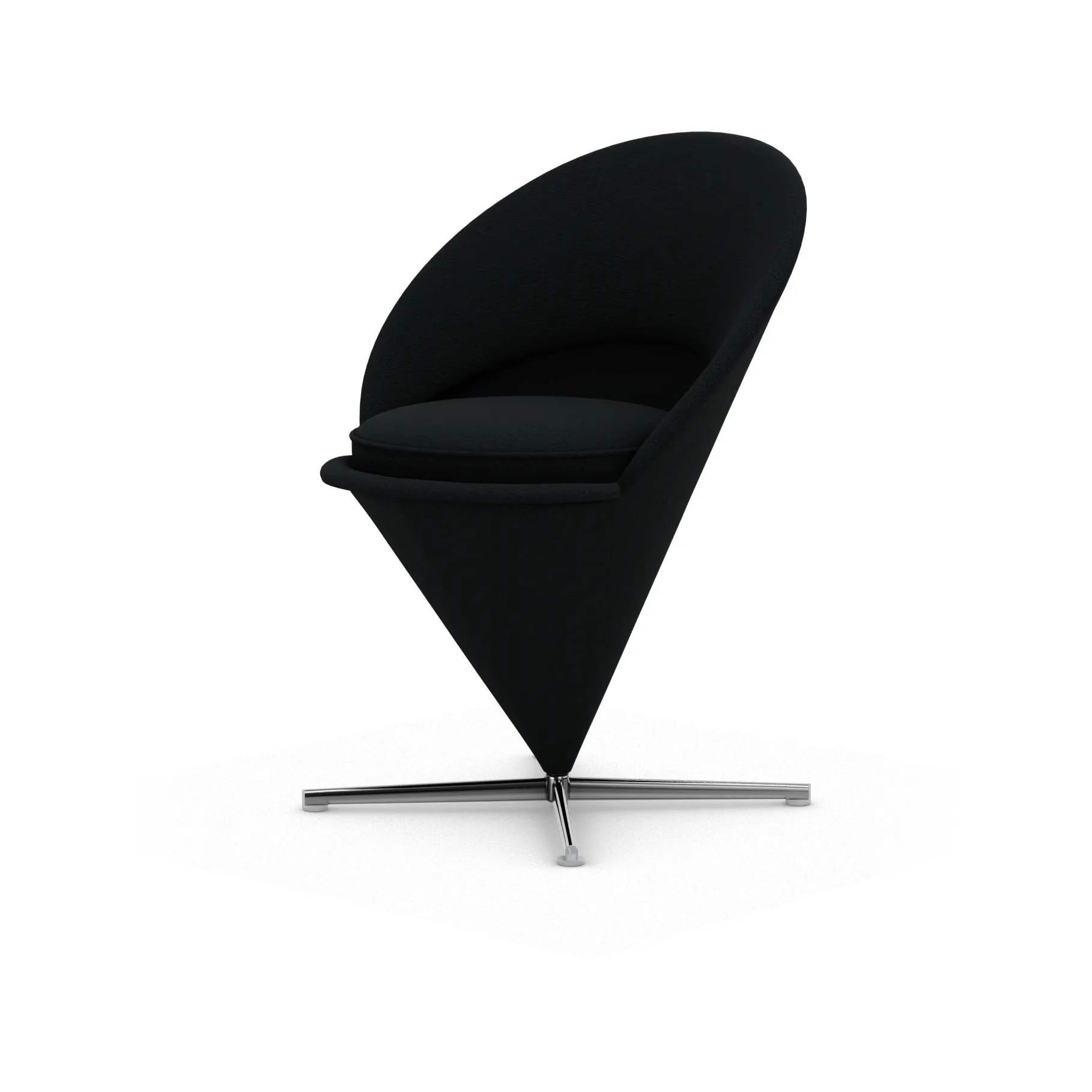 Cone Chair stol, Cento pine green/black-rostfritt stål Vitra