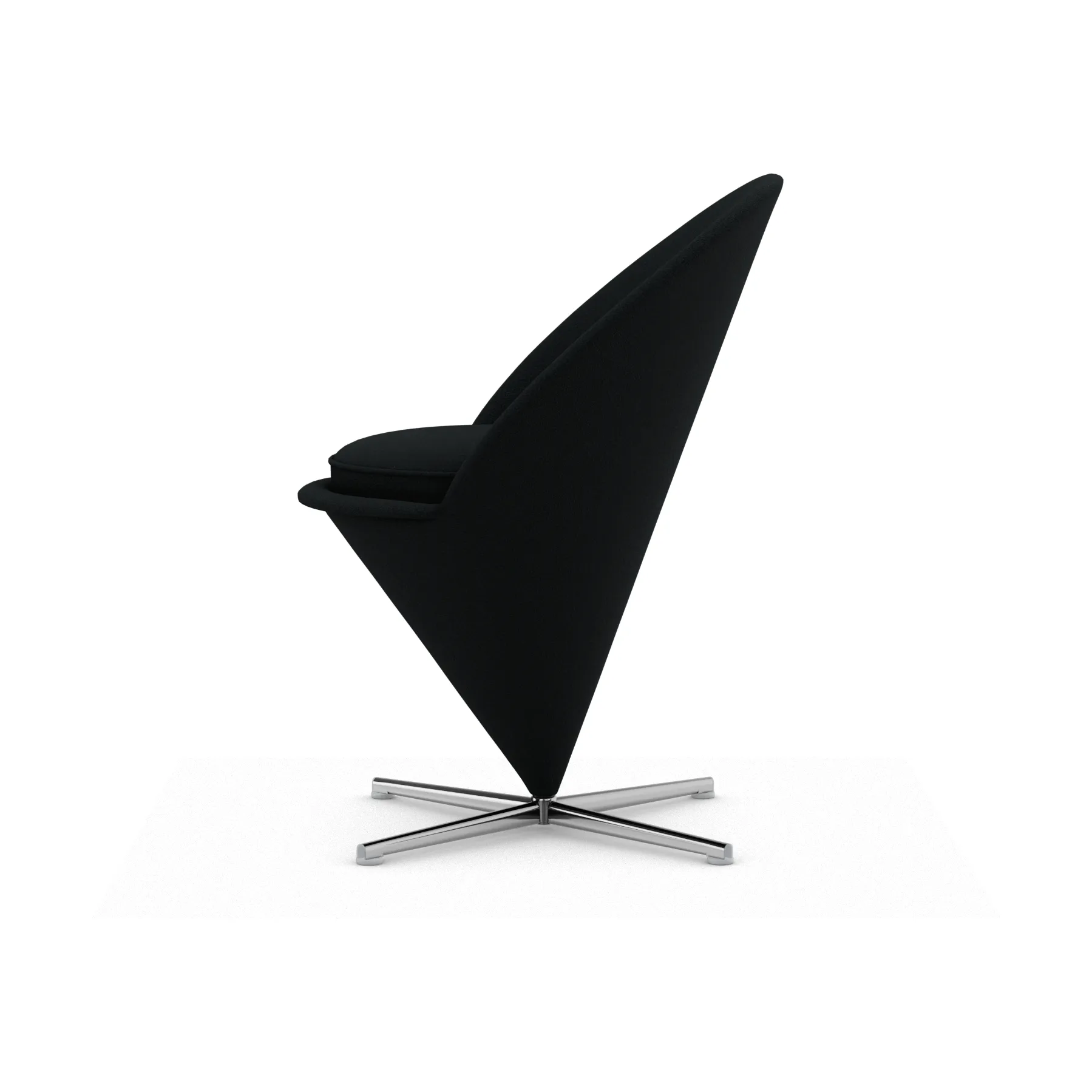 Cone Chair stol, Cento pine green/black-rostfritt stål Vitra