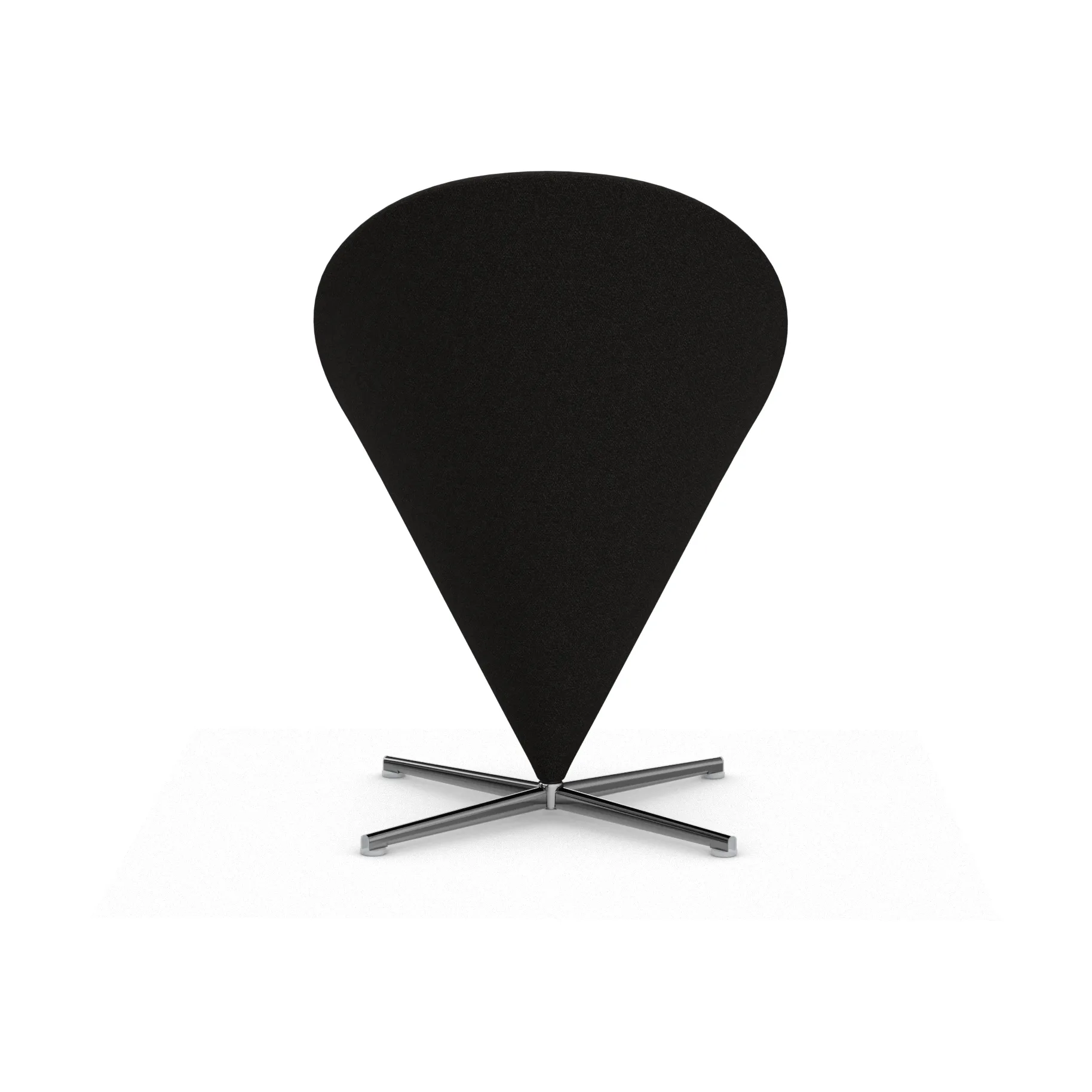 Cone Chair stol, Cento pine green/black-rostfritt stål Vitra