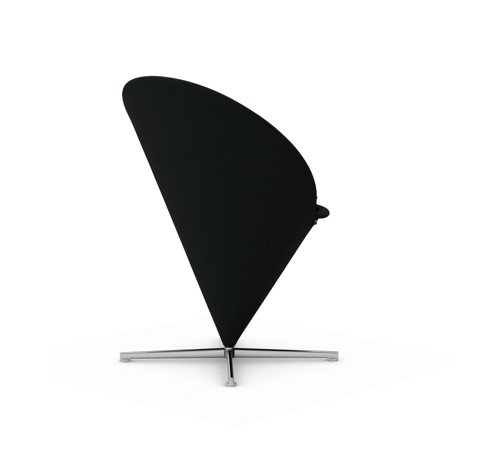 Cone Chair stol, Cento pine green/black-rostfritt stål Vitra