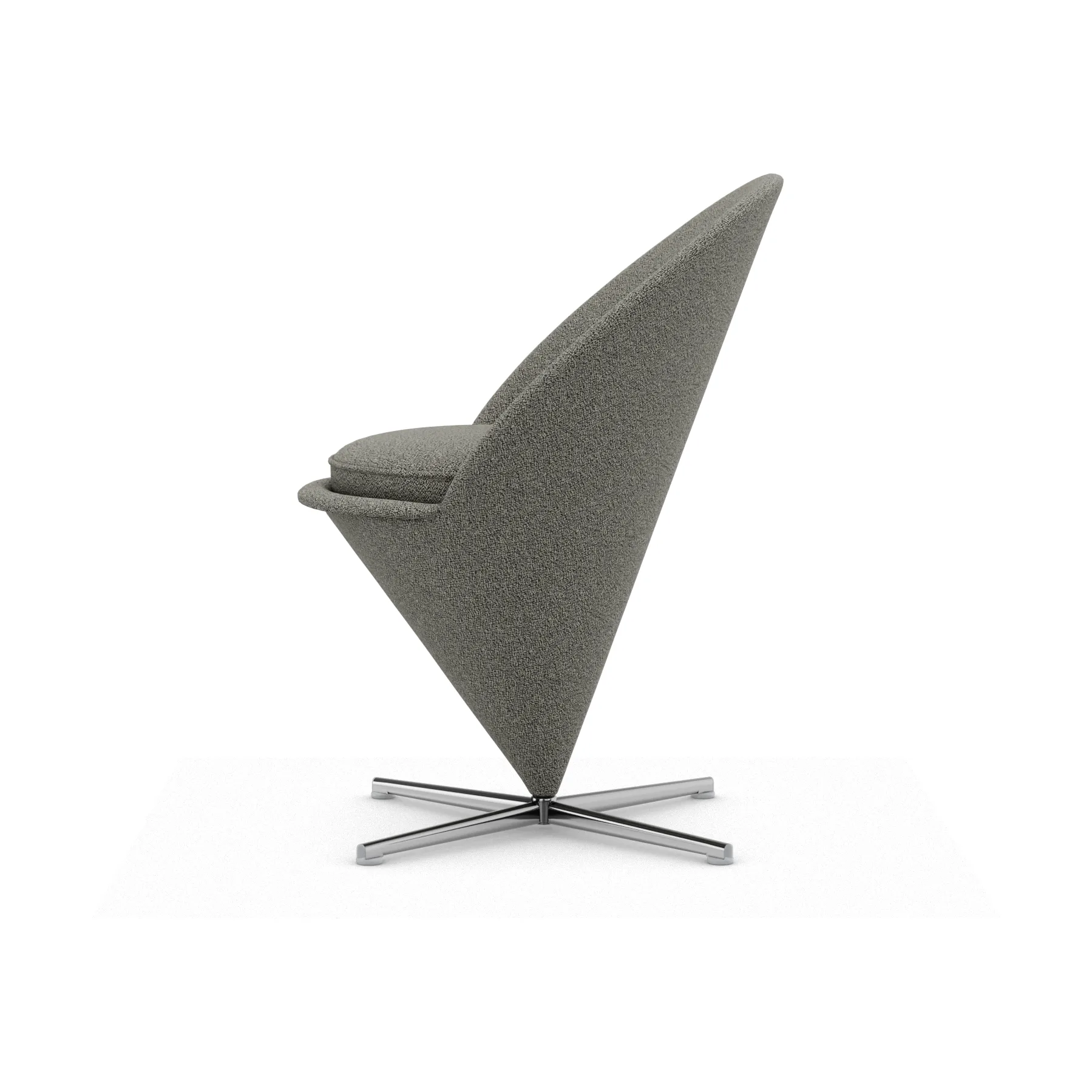 Cone Chair stol, Cento salt´n pepper-rostfritt stål Vitra