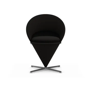 Cone Chair stol - Cento truffle/black-rostfritt stål - Vitra