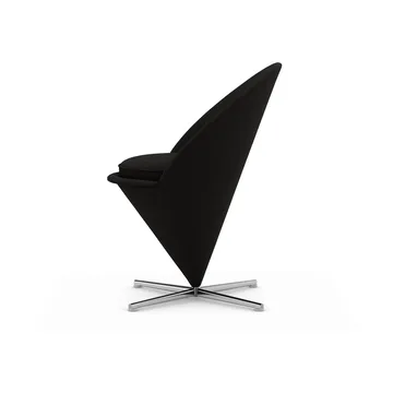 Cone Chair stol - Cento truffle/black-rostfritt stål - Vitra