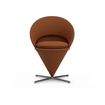 Cone Chair stol - Leather premium F cognac-rostfritt stål - Vitra