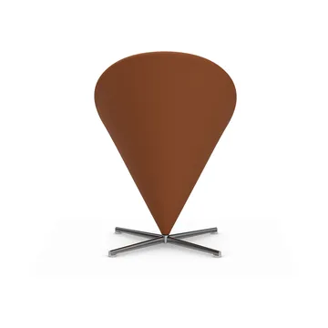 Cone Chair stol - Leather premium F cognac-rostfritt stål - Vitra