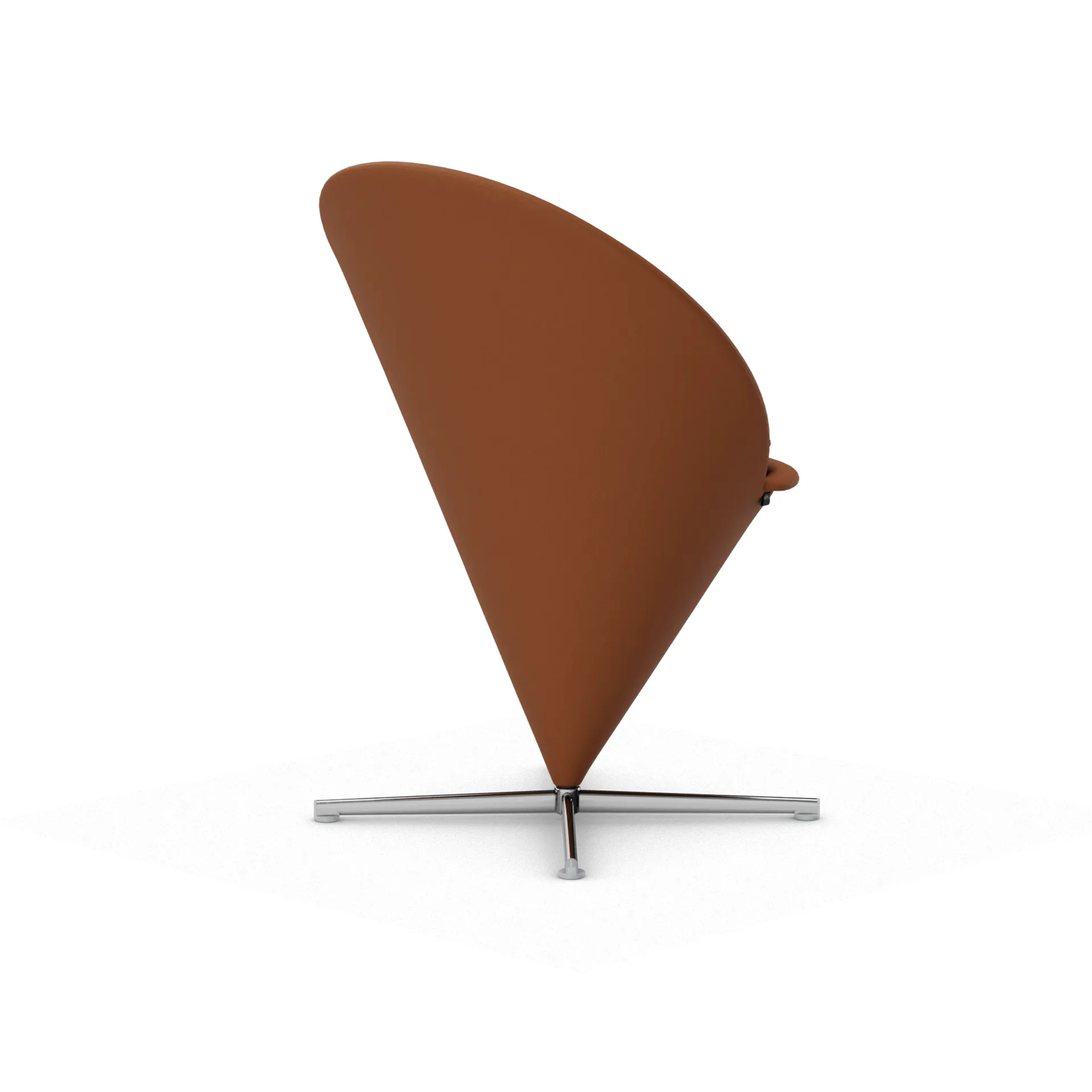 Cone Chair stol, Leather premium F cognac-rostfritt stål Vitra
