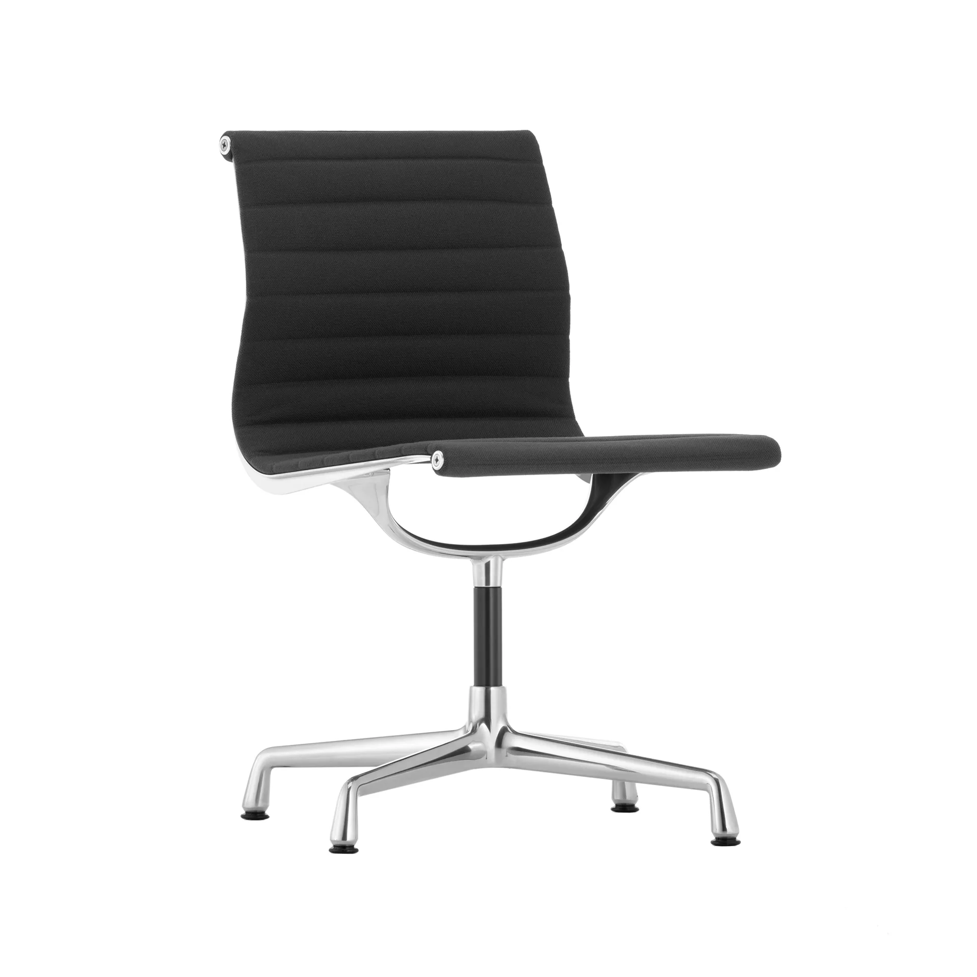 EA 101 stol polerad aluminium, Hopsak 66 nero Vitra